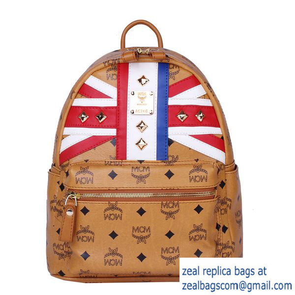 High Quality Replica Hot Sale MCM Small Flag of UK Backpack MC5173S Wheat